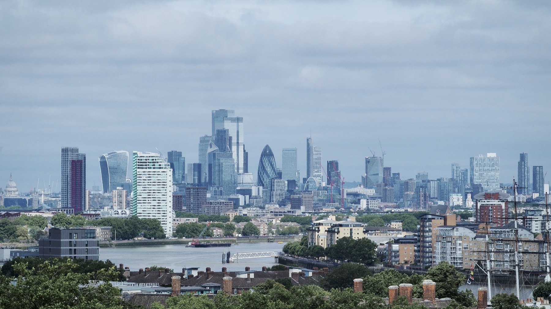 The City of London skyline, seen across the Thames